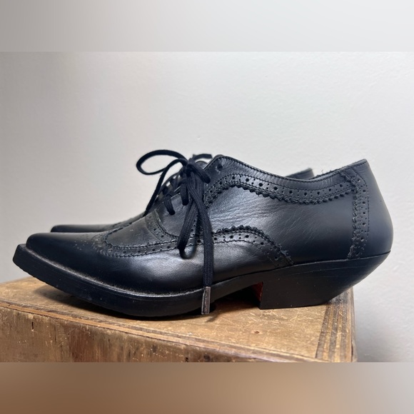 Pointed Toe Stacked Heel Brogues by KTZ Kokontozai Sz 37 - Picture 2 of 6